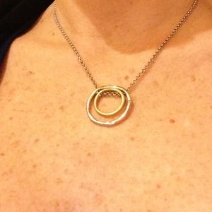 Real silver with gold plated necklace