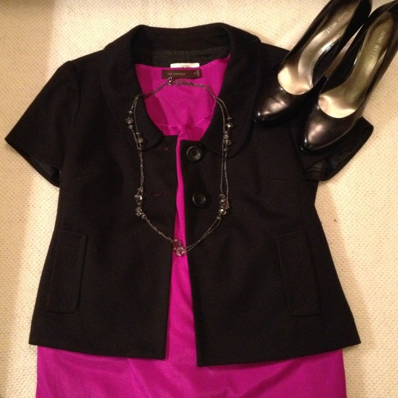 Loft, size 2 black cropped jacket.