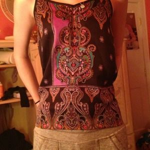 Paisley silk tanktop