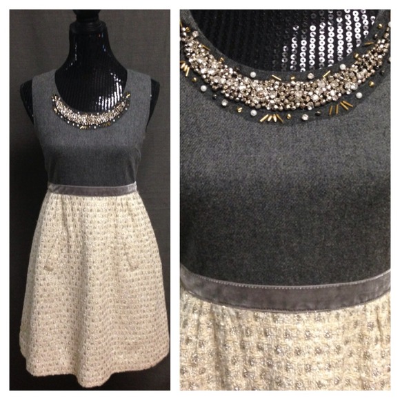 Hand Made Dresses & Skirts - {HPx3💟VTG Beaded Dress} Wool Boucle & Pearls