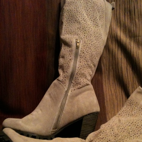 Boots - HOLD @MISSDEBB HOST PICK.  Perforated suede boots
