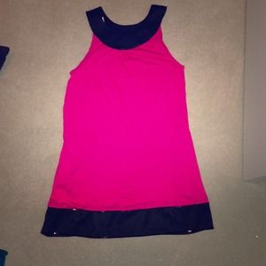 Black and pink dress