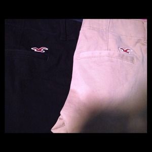 Bundle 2 pairs of Hollister pants- Khaki/Navy blue