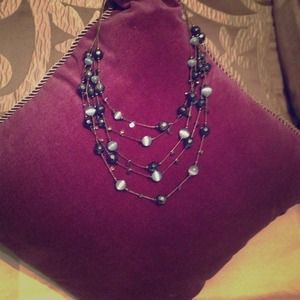 SOLD Blue Beaded Necklace