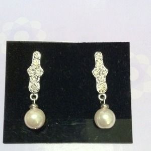 Pink pearl earring and choker set
