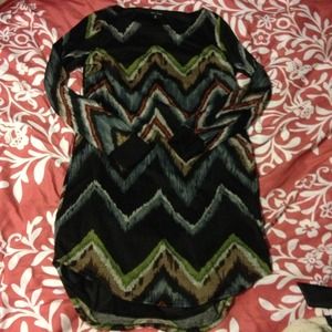 Chevron striped sweater dress