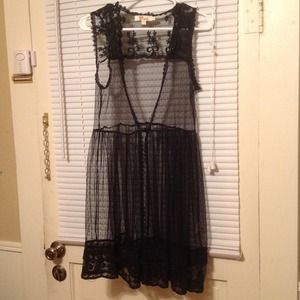 Black sheer cardigan
