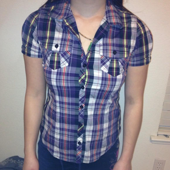 Lovely Plaid collar shirt