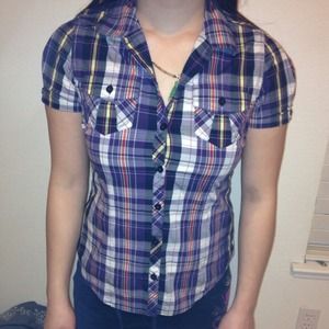 Lovely Plaid collar shirt