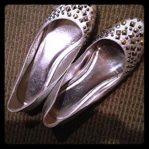 Silver Studded Flats