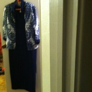 2 piece long cocktail dress