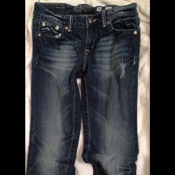 Miss Me jeans straight leg.  Size 30