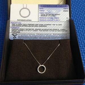 Sold!!!! 14K white gold pendant & chain