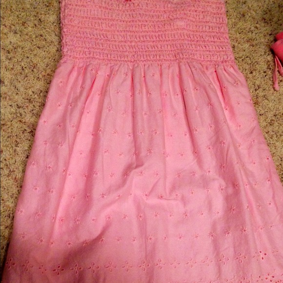 SOLD Juicy Couture pink eyelet smock dress small