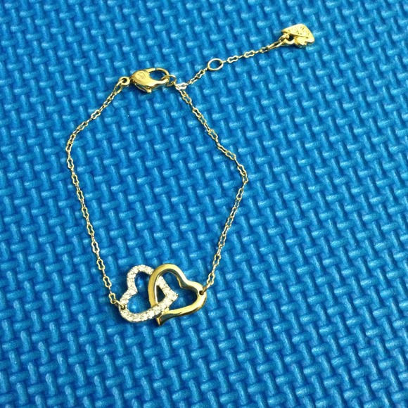 ❗SOLD❗Swarovski "Double Heart" goldplated bracelet