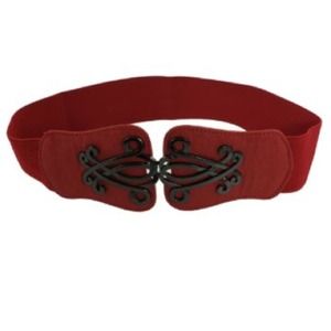 Red Victorian-Esque Cinch Belt 🆕