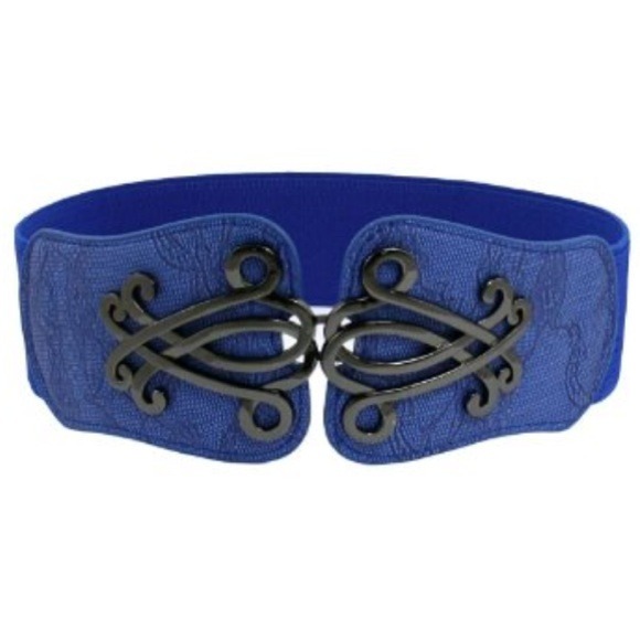 Blue Victorian-Esque cinch belt