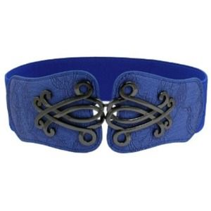 Blue Victorian-Esque cinch belt
