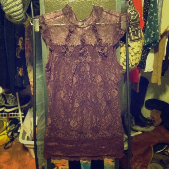 Plum lace blouse