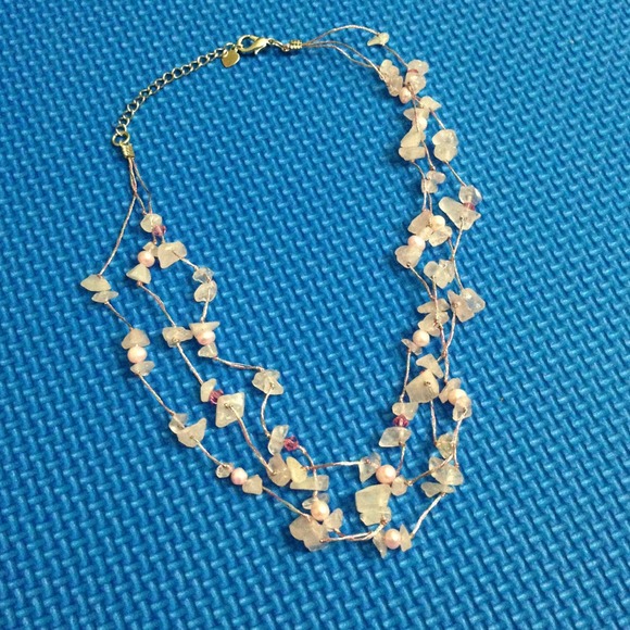 ❗❗SOLD❗❗3 layers pink stones fashion necklace