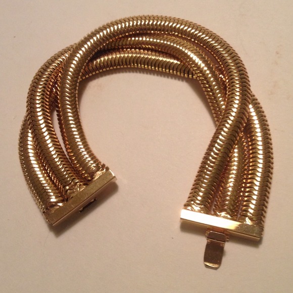 Goldtone Triple Strand Bracelet