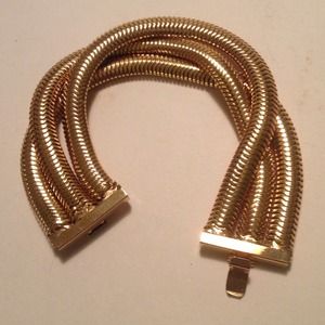 Goldtone Triple Strand Bracelet