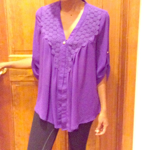 Stunning Purple Boutique Top Sz S