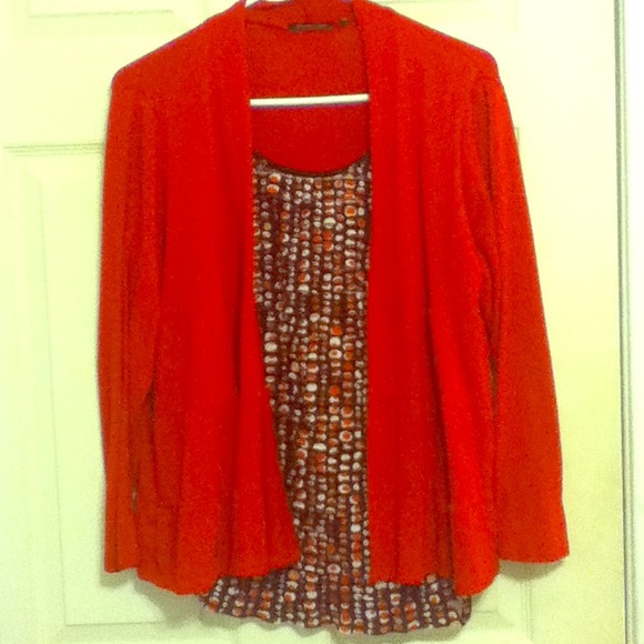 Red ruffled top