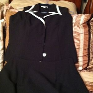 2 piece black suit