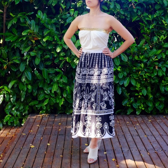 Super Cute Hippie Chic Cotton Long Skirt - Picture 3 of 3