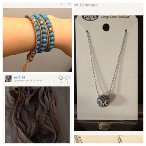 BUNDLE. Scarf-bracelet-necklace