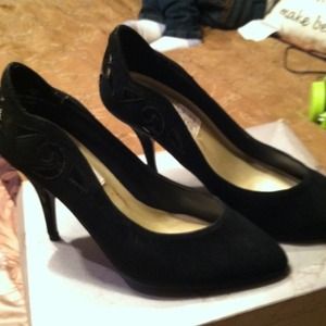 Black suede shoes