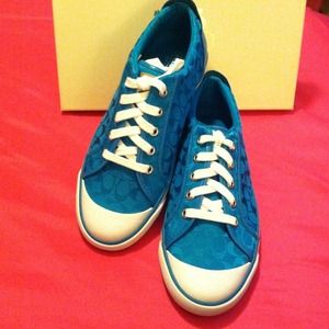 Authentic Turquoise Coach Shoes