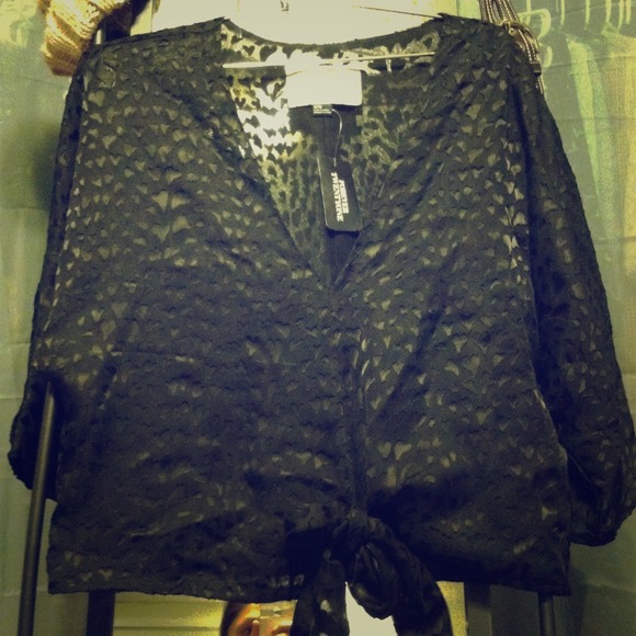 Black party blouse