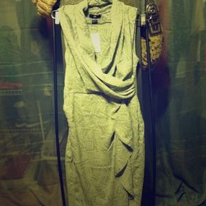 Grey print cocktail dress