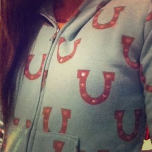 Primp horseshoe zip hoodie