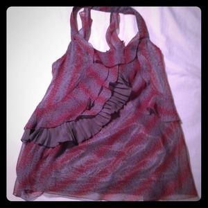 Stylish Grey & Red Top