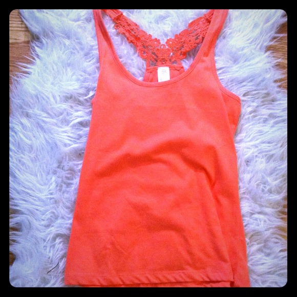 Coral razor back tank.