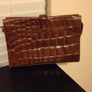 Real Brown Leather Jodhpur Crossbody / Clutch Bag