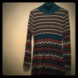 Turtleneck sweater dress