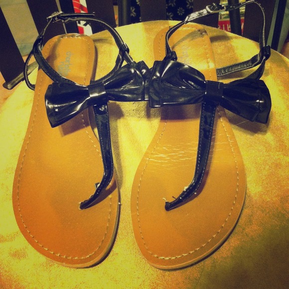Black T-Strap Sandals