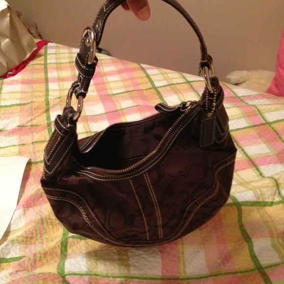 Authentic Chocolate Brown Coach Purse - Picture 3 of 3