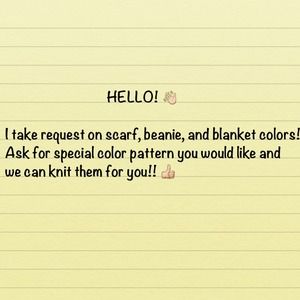 Scarfs! Blankets! And Beanies, Oh my! 😋