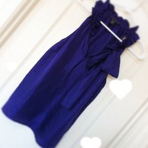 Purple ruffle silk top