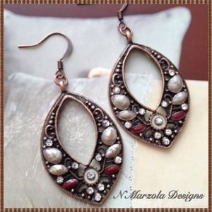 Bohemian Style in Antique Copper Earrings