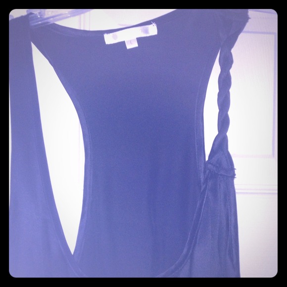 Black Satin Racer Back tank