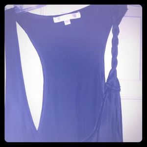 Black Satin Racer Back tank