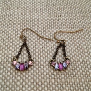 Purple jewel tone earrings