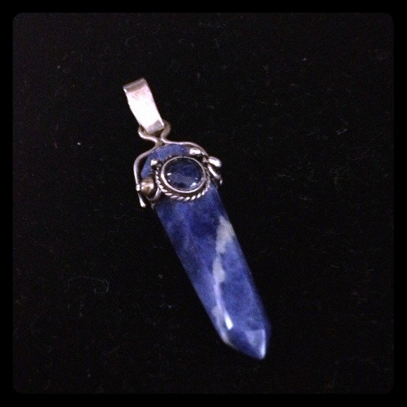 ❌RESERVED❌ @paulette .925 stone pendant & chain