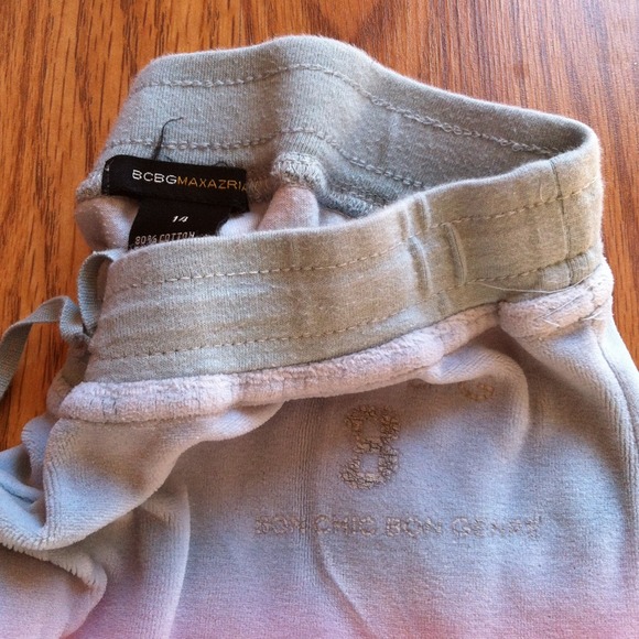 BCBG Velour Sweatsuit PowderBlue&Grey size 14 grls